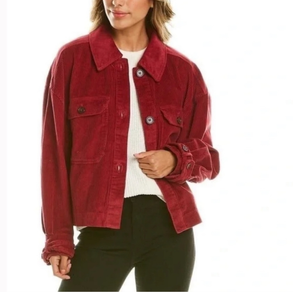 Avec Les Filles Red Corduroy Jacket